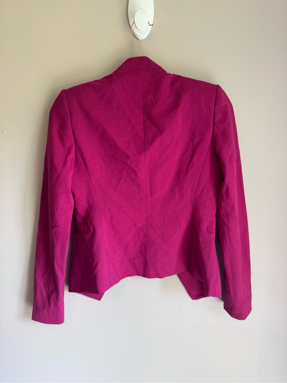 Theory Isita Wild Pink Fuchsia Blazer Open Front 2 $495 - Picture 5 of 10